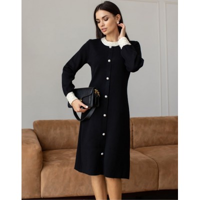 Чорна сукня з перлинами 111780 Чорна сукня з перлинами 111780