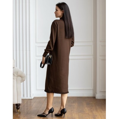 Трикотажна сукня шоколадна 111779 Трикотажна сукня шоколадна 111779