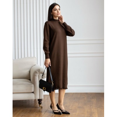 Трикотажна сукня шоколадна 111779 Трикотажна сукня шоколадна 111779