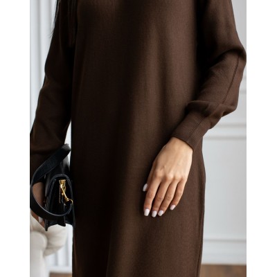 Трикотажна сукня шоколадна 111779 Трикотажна сукня шоколадна 111779