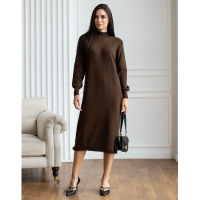 Трикотажна сукня шоколадна 111779 Трикотажна сукня шоколадна 111779
