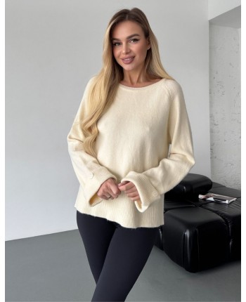 Свитер с пуговицами на рукавах 111809