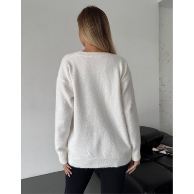 Пухнастий кардиган білий 111812 Пухнастий кардиган білий 111812