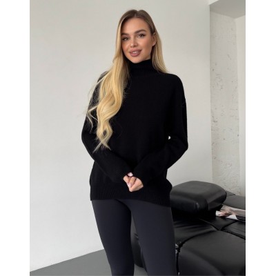 Вовняний светр чорний 111811 Вовняний светр чорний 111811