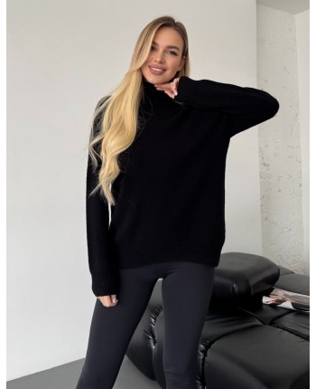 Вовняний светр чорний 111811