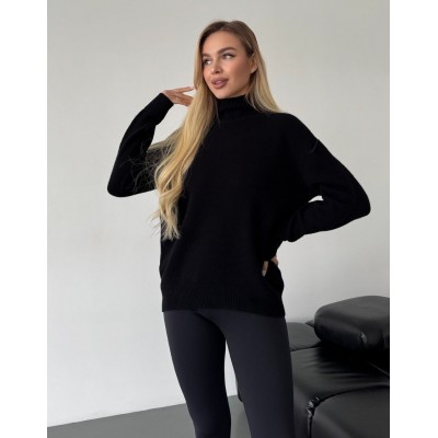 Вовняний светр чорний 111811 Вовняний светр чорний 111811