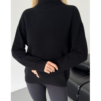 Вовняний светр чорний 111811 Вовняний светр чорний 111811