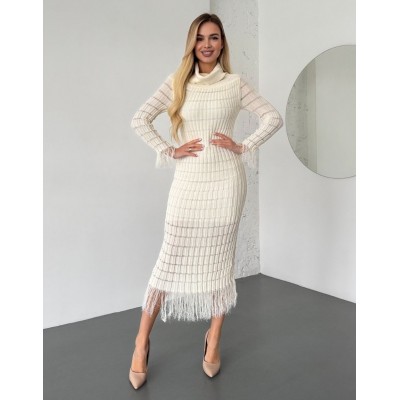 Трикотажна сукня з бахромою 111810 Трикотажна сукня з бахромою 111810