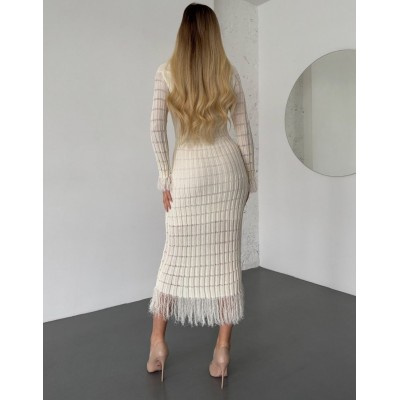 Трикотажна сукня з бахромою 111810 Трикотажна сукня з бахромою 111810