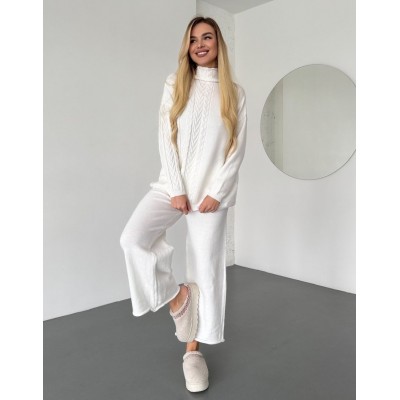 Вязаний костюм білий 111814 Вязаний костюм білий 111814
