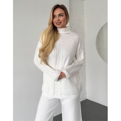 Вязаний костюм білий 111814 Вязаний костюм білий 111814
