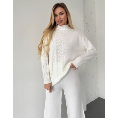Вязаний костюм білий 111814 Вязаний костюм білий 111814
