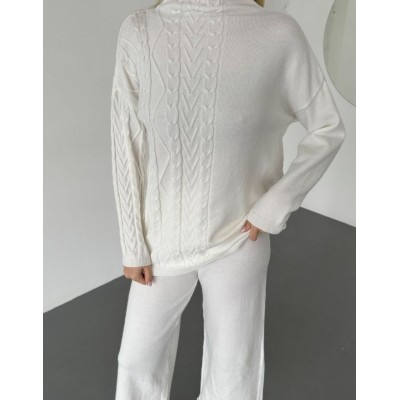 Вязаний костюм білий 111814 Вязаний костюм білий 111814
