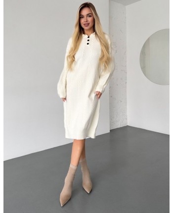 Теплое платье белое 111815