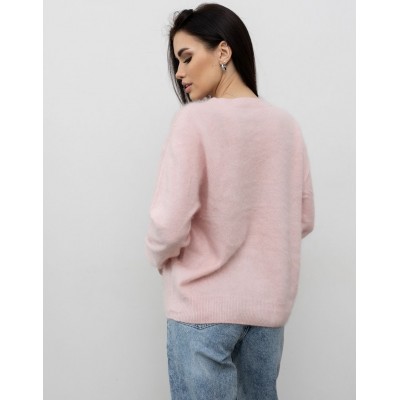 Пухнастий вовняний светр рожевий 111820 Пухнастий вовняний светр рожевий 111820