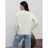 Пухнастий вовняний светр молочний 111821 Пухнастий вовняний светр молочний 111821