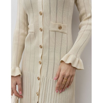 Сукня на гудзиках бежева 111824 Сукня на гудзиках бежева 111824