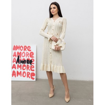 Сукня на гудзиках бежева 111824 Сукня на гудзиках бежева 111824