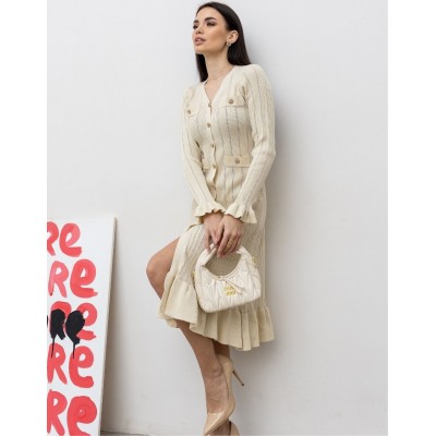 Сукня на гудзиках бежева 111824 Сукня на гудзиках бежева 111824