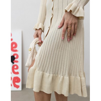 Сукня на гудзиках бежева 111824 Сукня на гудзиках бежева 111824