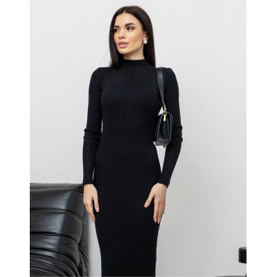 Силуетна сукня міді чорна 111826 Силуетна сукня міді чорна 111826