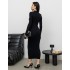 Силуетна сукня міді чорна 111826 Силуетна сукня міді чорна 111826