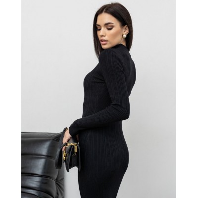 Силуетна сукня міді чорна 111826 Силуетна сукня міді чорна 111826