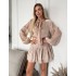 Сатиновий костюм бежевий 111805 Сатиновий костюм бежевий 111805