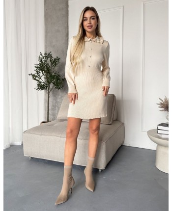 Платье мини с воротником 111799