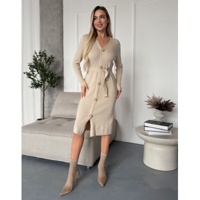 Бежева сукня на гудзиках 111803 Бежева сукня на гудзиках 111803