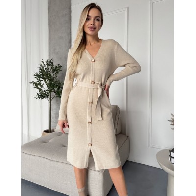 Бежева сукня на гудзиках 111803 Бежева сукня на гудзиках 111803