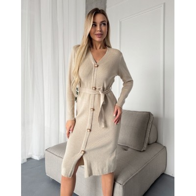 Бежева сукня на гудзиках 111803 Бежева сукня на гудзиках 111803