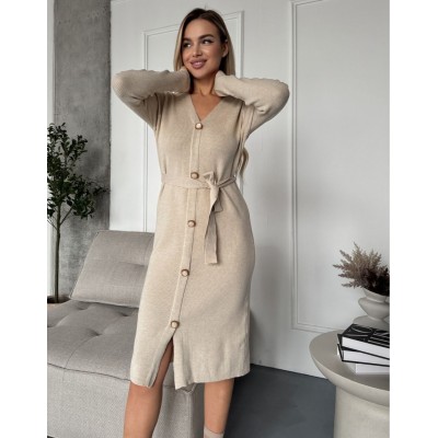Бежева сукня на гудзиках 111803 Бежева сукня на гудзиках 111803