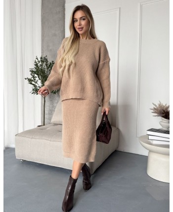 Теплий костюм бежевий 111806