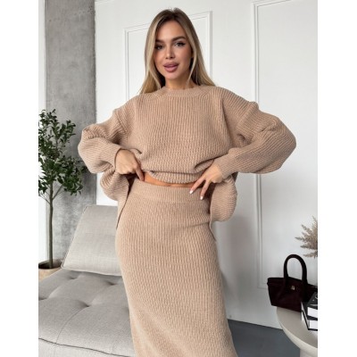 Теплий костюм бежевий 111806 Теплий костюм бежевий 111806