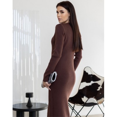 Шоколадна сукня на гудзиках 111790 Шоколадна сукня на гудзиках 111790