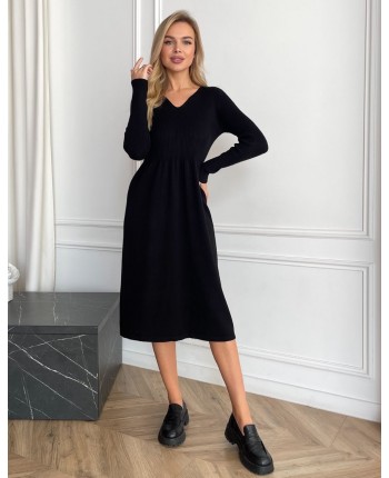 Сукня з пишною спідницею чорна 111795