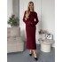 В'язана сукня максі бордова 111833 В'язана сукня максі бордова 111833