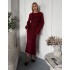 В'язана сукня максі бордова 111833 В'язана сукня максі бордова 111833