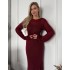 В'язана сукня максі бордова 111833 В'язана сукня максі бордова 111833