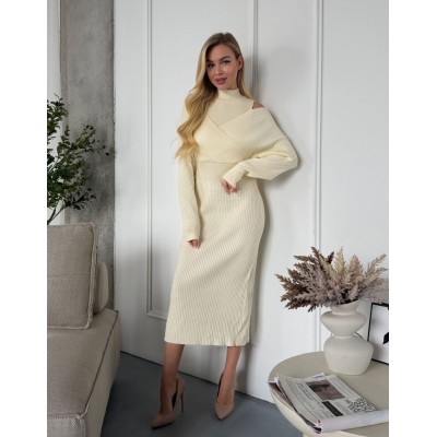 Сукня міді з відкритими плечима 111835 Сукня міді з відкритими плечима 111835