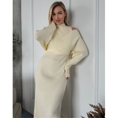 Сукня міді з відкритими плечима 111835 Сукня міді з відкритими плечима 111835