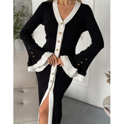 Чорна сукня з пишними рукавами 111838 Чорна сукня з пишними рукавами 111838