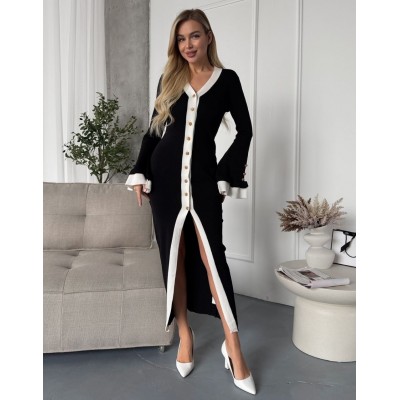 Чорна сукня з пишними рукавами 111838 Чорна сукня з пишними рукавами 111838