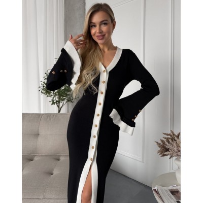 Чорна сукня з пишними рукавами 111838 Чорна сукня з пишними рукавами 111838