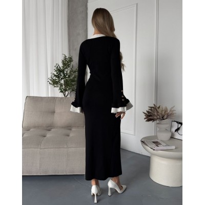 Чорна сукня з пишними рукавами 111838 Чорна сукня з пишними рукавами 111838