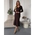Шоколадна сукня з гудзиками 111840 Шоколадна сукня з гудзиками 111840