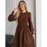 Вельветова сукня шоколадна 111842 Вельветова сукня шоколадна 111842