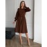 Вельветова сукня шоколадна 111842 Вельветова сукня шоколадна 111842