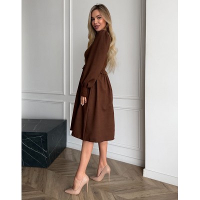 Вельветова сукня шоколадна 111842 Вельветова сукня шоколадна 111842